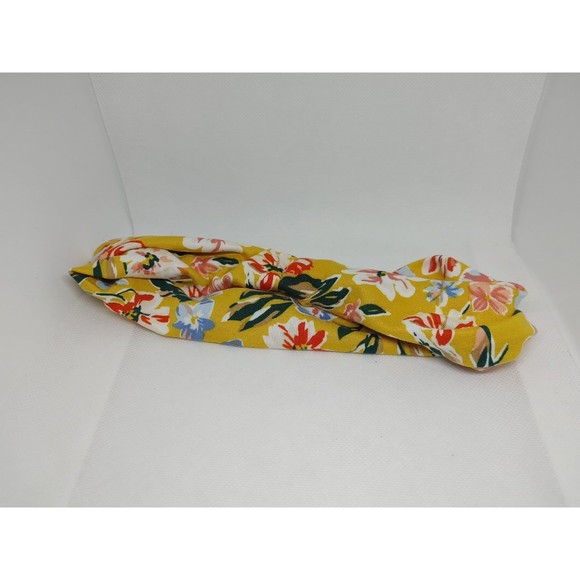 Head Band - Ladies Criss-Cross Floral Elastic - Multicolored - Picture 1 of 3